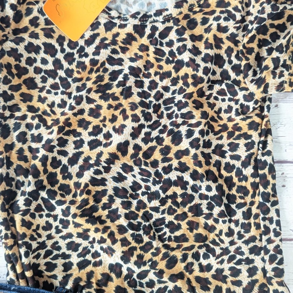 Leopard Print Toddler Summer Shorts Outfit Size 6 NWT - Picture 3 of 6